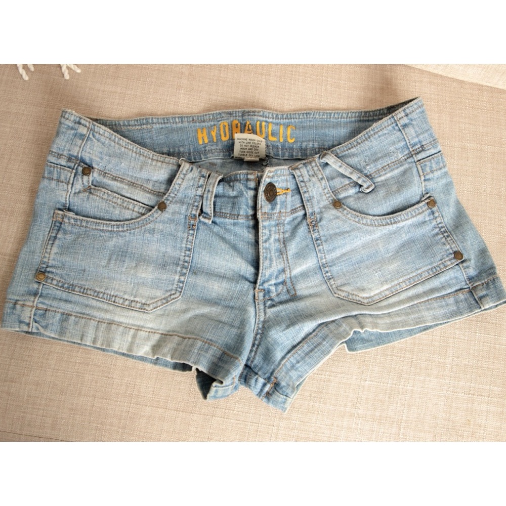 Vintage Booty Butt Lift Rave Clubwear Boho Jean Shorts 9